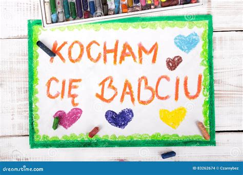 Drawing: Polish Grandmother`s Day Card Stock Photo - Image of colorful ...