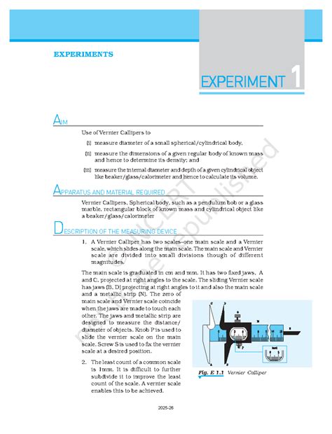 Kelm102 - Experiment on Vernier Callipers and Screw Gauge Measurements ...