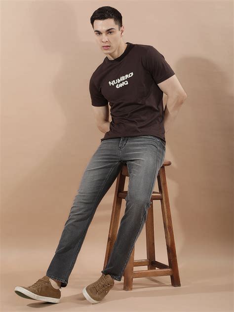 Buy Men's Mid Rise Slim Fit Sustainable Jeans Online | Numero Uno