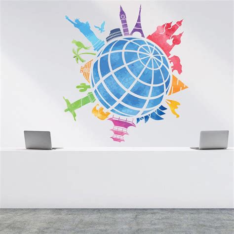 World Map Wall Decal Sticker 的图像结果