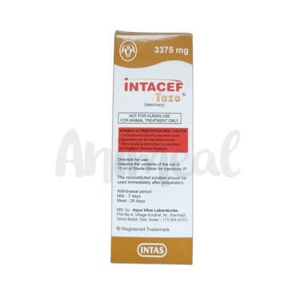 AnimealINTACEF TAZO 3375MG INJ - Upto 15% Off - Animeal