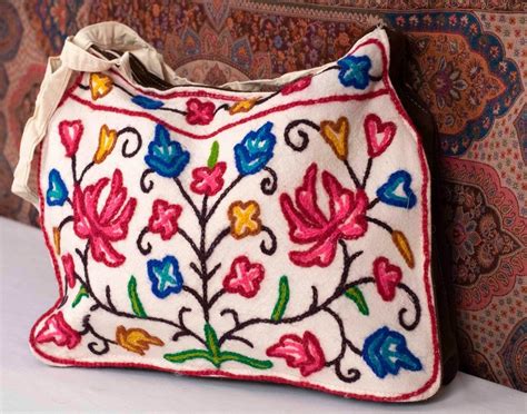 Crewel kashmiri aari work shoulder bag