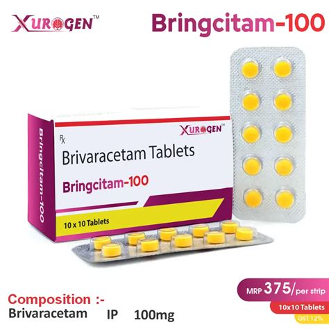 Brivaracetam I.P. 100mg Tablet Bringcetam 100