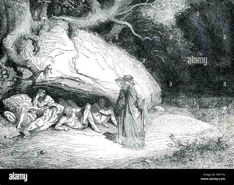 This illustration from Dante Alighieri's 'Inferno' (Canto 4) depicts ...