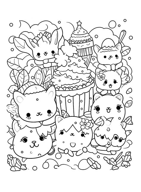 Coloring Pages Cute Kawaii