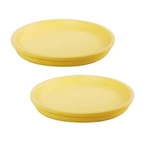 Lasaki Round Ceramic Trays (Plates Saucers) for Pots, planters, Flower ...