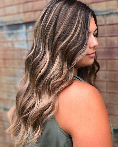brunette balayage long hair