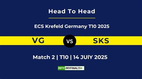 VG vs SKS Player Battle & Head to Head Team Stats - ECS T10 Germany 2025
