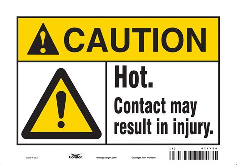 Vinyl, Adhesive Sign Mounting, Safety Sign - 474Y59|474Y59 - Grainger