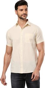 Klub Fox Men Solid Casual Beige Shirt - Buy Klub Fox Men Solid Casual ...