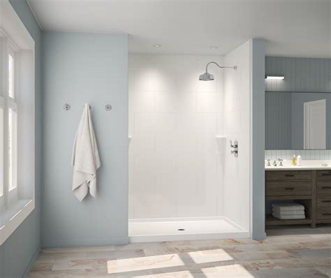 SS-4260 42 x 60 Swanstone® Alcove Shower Pan with Center Drain in White ...