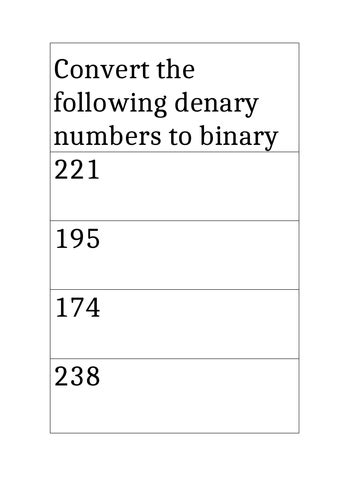 Image result for Binary Problem Sheets