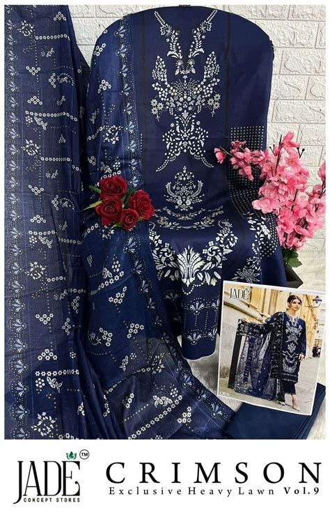 JADE CRIMSON EXCLUSIVE HEAVY LAWN COLLECTION VOL 9 LAWN COTTON DIGITAL ...