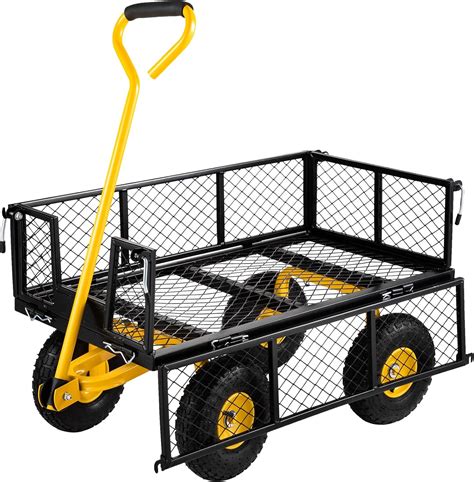 Buy VEVOR Steel Garden Cart, Heavy Duty 500 lbs Capacity, with ...