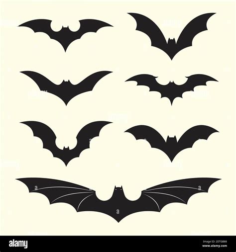 Vector group of bat on white background. Easy editable layered vector ...