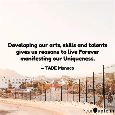 Developing our arts, skil... | Quotes & Writings by Tade Adebakin ...