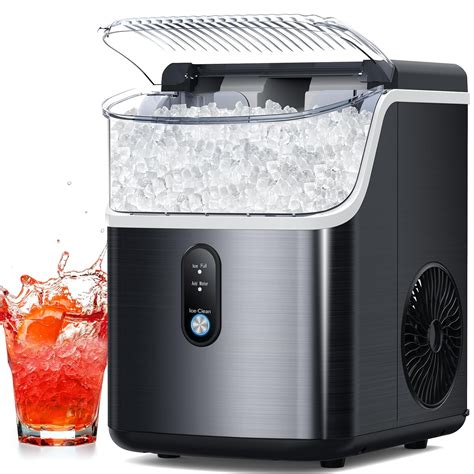 Kndko Nugget Ice Maker Countertop, Portable Crushed Pellet Ice Machine ...