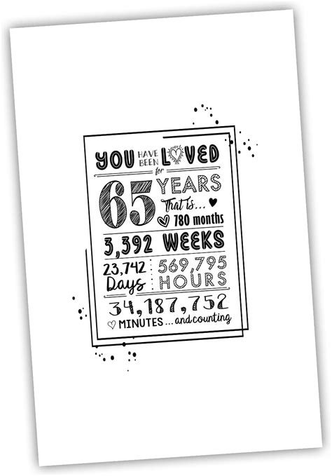 Buy Katie Doodle 65th Birthday Decorations for Women Men - Cute Guest ...