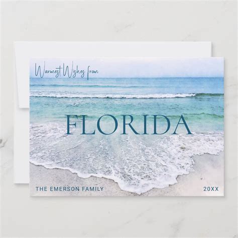 Beach Christmas Cards 2023 | Coastal Holiday Cards | Tropical Christmas ...
