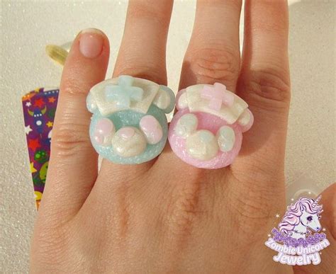 Beary Cute Hospital rings / menhera / yamikawaii / pastel - Etsy Portugal