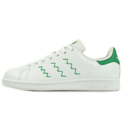 Buy adidas Originals Women's Stan Smith W White and Green Leather ...