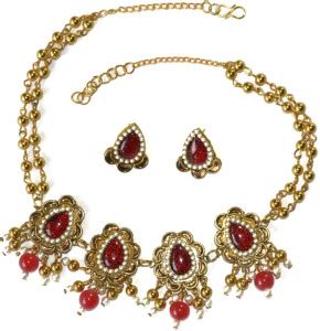 Addict Attire Metal Red Jewellery Set Price in India - Buy Addict ...