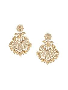Kicky & Perky 925 Sterling Silver Gold Plated Chandbali Earring ...