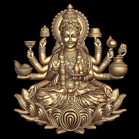 Divine Laxmi 3D Model STL Download - Exquisite Pendant