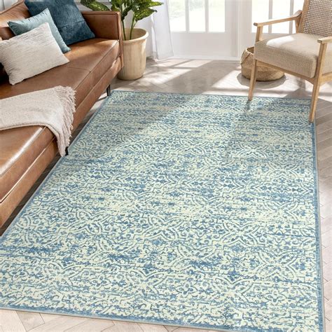 Amazon.com: Lahome Blue 5x7 Area Rugs for Living Room Bedroom Aesthetic ...