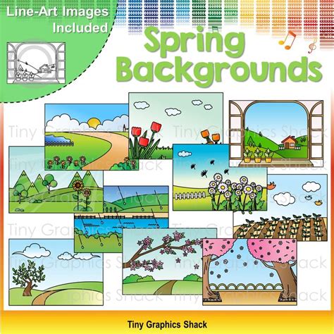 Spring Background Clip Art | Spring background, Clip art, Background