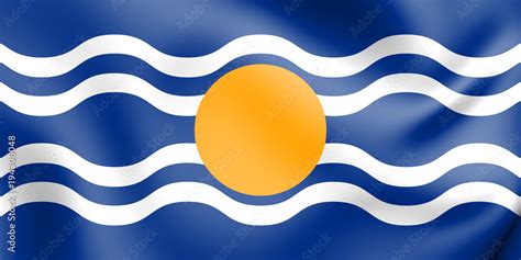 3D Flag of West Indies Federation (1958-1962). Stock Illustration ...