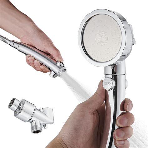 Rxdbd High Pressure 3 Spray Settings Shower Head Hand-held with ON/OFF ...