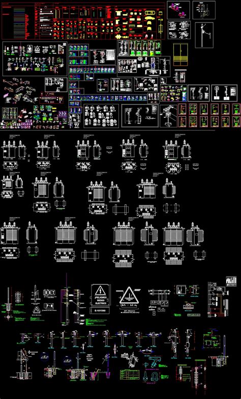 Detailed Drawings of Medium and Low Voltage Electrical Infrastructure in DWG (19.63 MB) | CAD ...