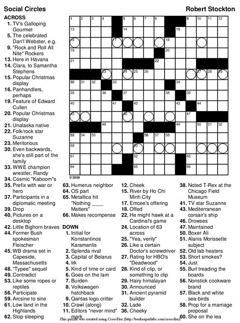 Crossword Puzzles Printable | Free printable crossword puzzles ...