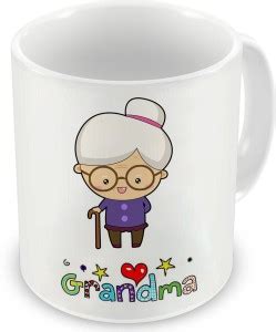 Factorywala Grandma Vector Digital Printed Ceramic Coffee, 330 ml ...