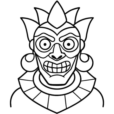 Un dessin d'un dieu avec un crâne dessus | Vecteur Premium