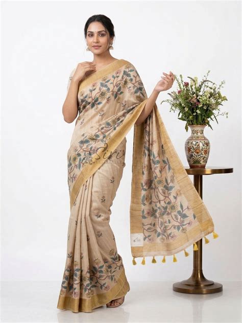 Beautiful Digital Print Fancy Tussar Saree in Kalamkari Design – Siri ...
