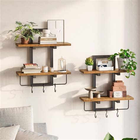 Amazon.com: Creso hom Floating Shelves for Wall Set of 2, Wood Wall ...