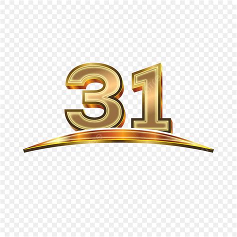 Numeral 31, thirty one, isolated on white background, 3d render Stock ...
