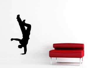 Crown Decals 47 cm black decal Abstract decorative dancing boy wall ...