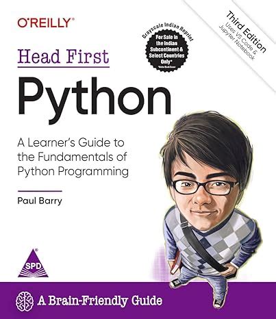 Buy Head First Python: A Learner's Guide to the Fundamentals of Python ...