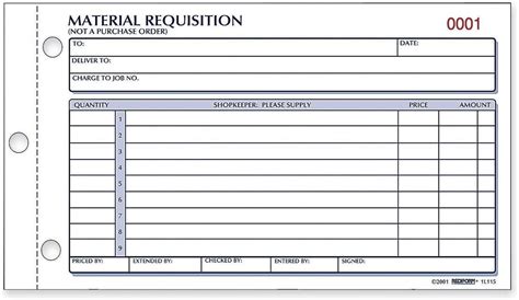 Rediform Material Requisition Book - 50 Carbonless India | Ubuy