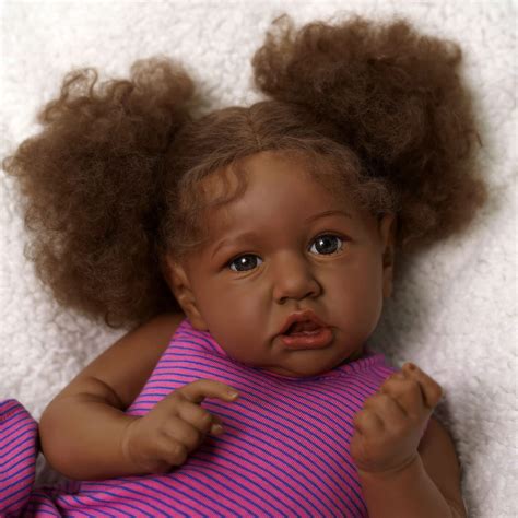 JIZHI Reborn Baby Dolls Black - 22 Inch Lifelike Soft Body Realistic ...
