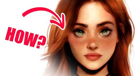 HOW I DRAW SEMI REALISTIC PORTRAITS - YouTube