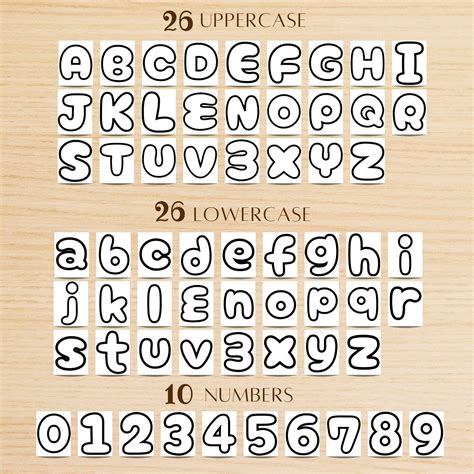 Complete Bubble Letter and Number Bundle | Alphabet | Crafting ...