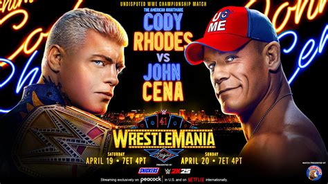 Wrestlemania 41 Night 2 Predictions: Will John Cena Defeat Cody Rhodes ...