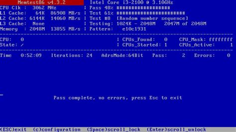 Bootable RAM Test 的图像结果