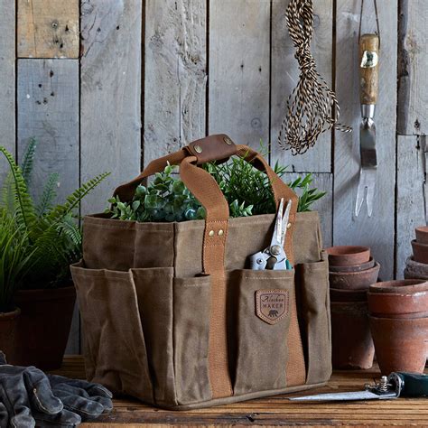 Waxed Canvas Gardening Bag By Life Of Riley | notonthehighstreet.com