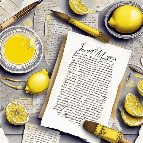 Invisible Ink: Unleashing Creativity with Lemon Juice