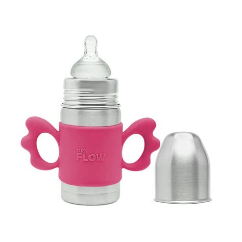 Buy Dr.Flow Vogue+ Stainless Steel Baby Feeding Bottle with Silicone ...